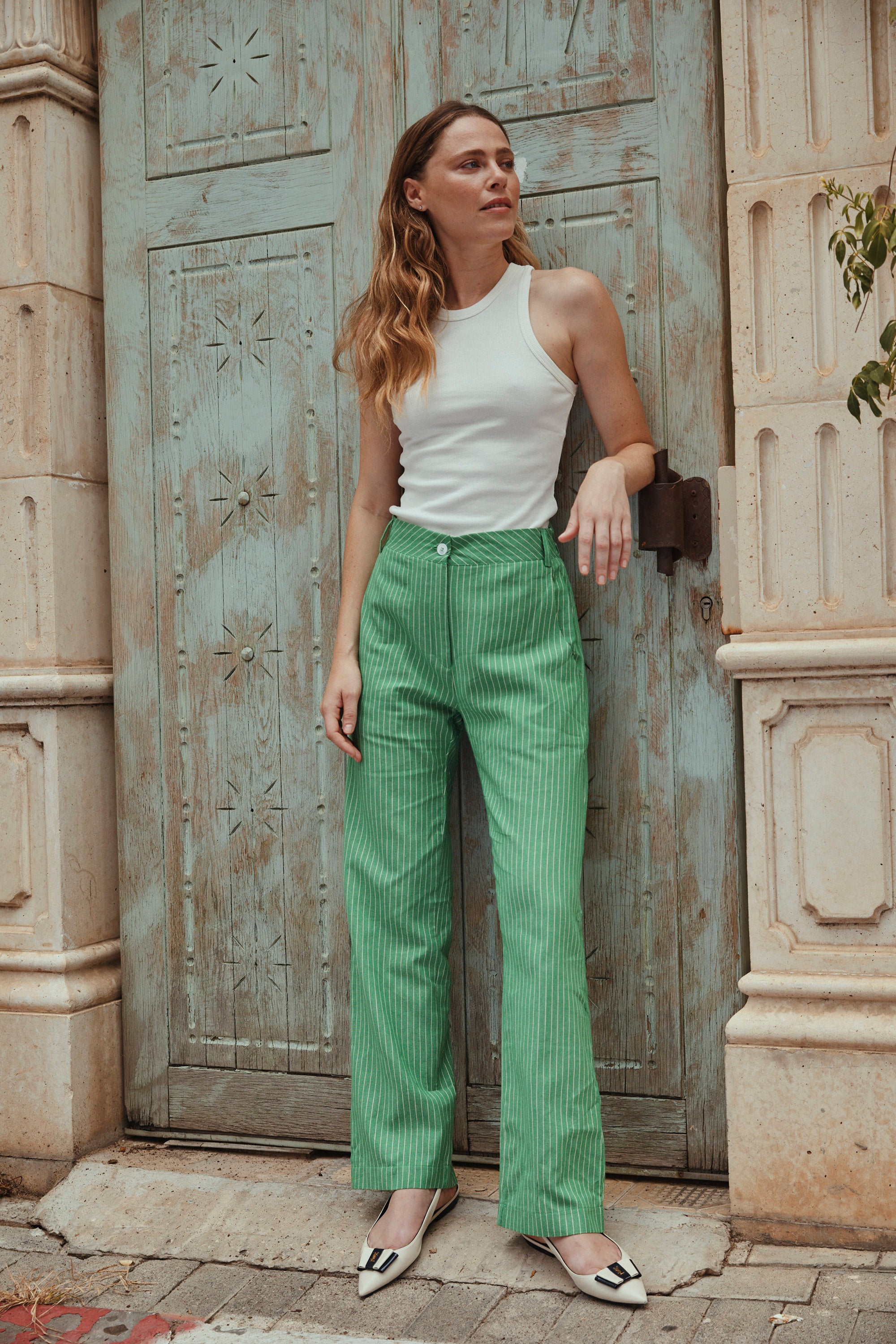 Melanie Striped Trousers HOUSE OF SHINE